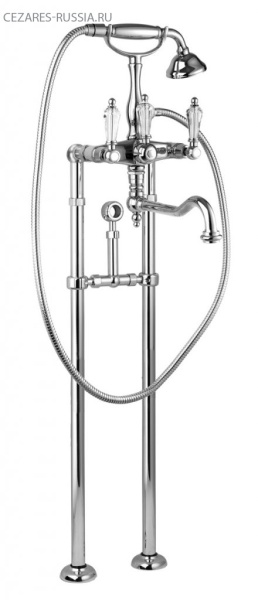 Напольный смеситель для ванны с поворотным изливом и ручным душем, с держателем для слива-перелива C Напольный смеситель для ванны с поворотным изливом и ручным душем, с держателем для слива-перелива C