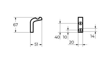 Крючок одинарный настенный ART&MAX AM-F-8933