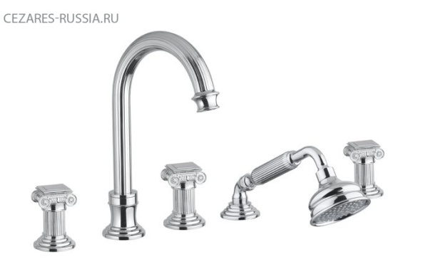 Смеситель на борт ванны с выдвижным душем и переключателем CEZARES OLIMP-BVD OLIMP-BVD-03/24-M Смеситель на борт ванны с выдвижным душем и переключателем CEZARES OLIMP-BVD OLIMP-BVD-03/24-M