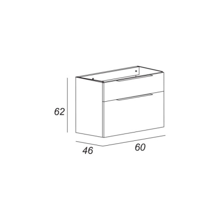 Колонна подвесная с одной распашной дверцей и выдвижным ящиком, 35x32x150 Cezares 55183
