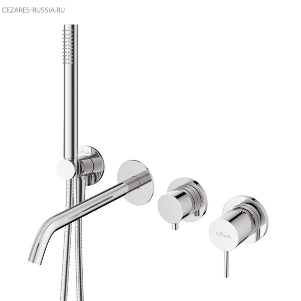 Встраиваемый смеситель для ванны и душа CEZARES LEAF-VDIM3-D-L-ST Встраиваемый смеситель для ванны и душа CEZARES LEAF-VDIM3-D-L-ST