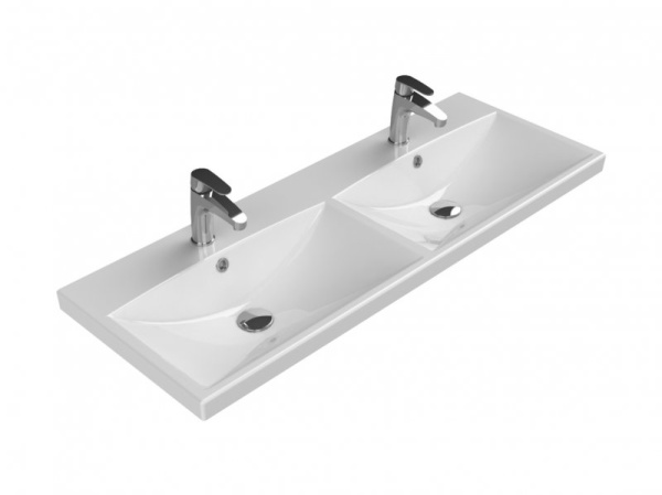 Раковина керамическая двойная 1200x450 BelBagno BB-0325-120-2-LVB