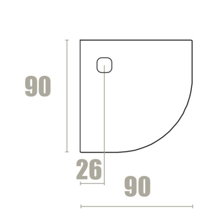 BASE Поддон из искусственного мрамора (акрон) с сифоном и решеткой из нерж. стали в комплекте, Cezar