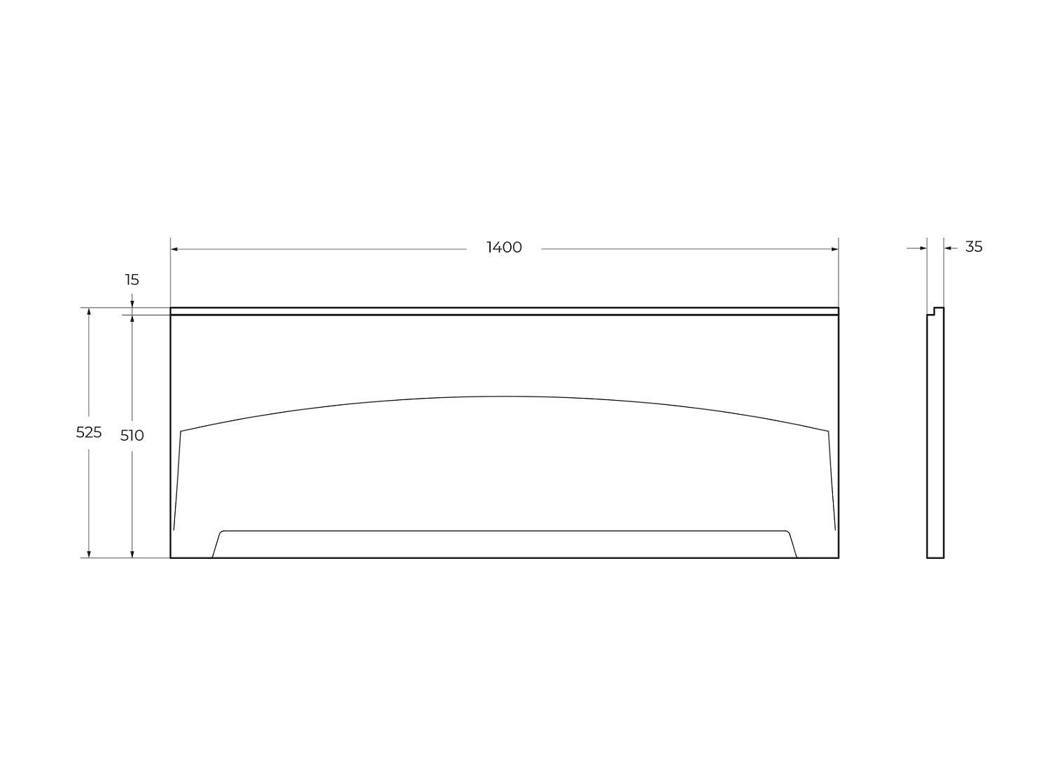 Передняя панель для акриловой ванны CEZARES ECO-140-SCR-W37