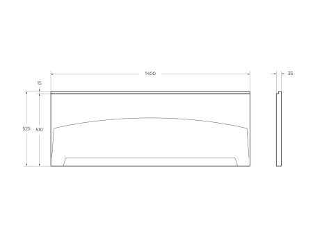 Передняя панель для акриловой ванны CEZARES ECO-140-SCR-W37