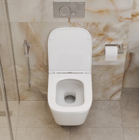 Чаша подвесного безободкового унитаза Belbagno со смывом TORNADO BelBagno ARDENTE-R BB520CH-TOR Чаша подвесного безободкового унитаза Belbagno со смывом TORNADO BelBagno ARDENTE-R BB520CH-TOR