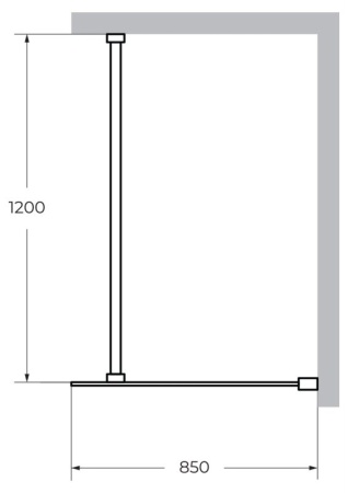 Душевая перегородка CEZARES LIBERTA-L-1-90-120-BR-Cr
