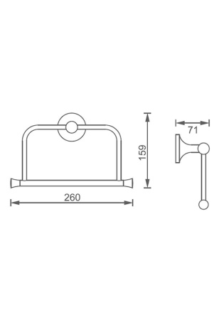 Полотенцедержатель AltroBagno Corposo 081309 Cr