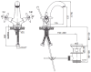 Смеситель для раковины с донным клапаном Cezares NOSTALGIA-LS1-02
