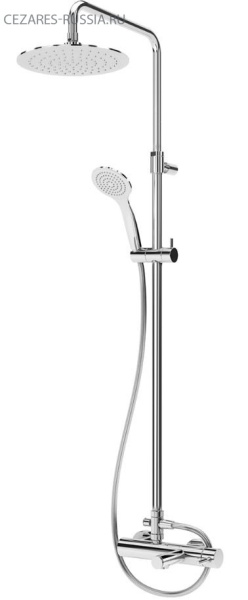 Душевая колонна со смесителем для ванны, верхним и ручным душем CEZARES CZR-B-CVD-SR Душевая колонна со смесителем для ванны, верхним и ручным душем CEZARES CZR-B-CVD-SR