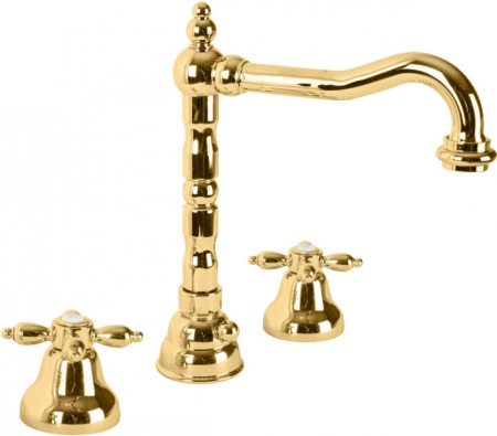 Смеситель для раковины на три отверстия с донным клапаном Cezares NOSTALGIA-BLS2-01