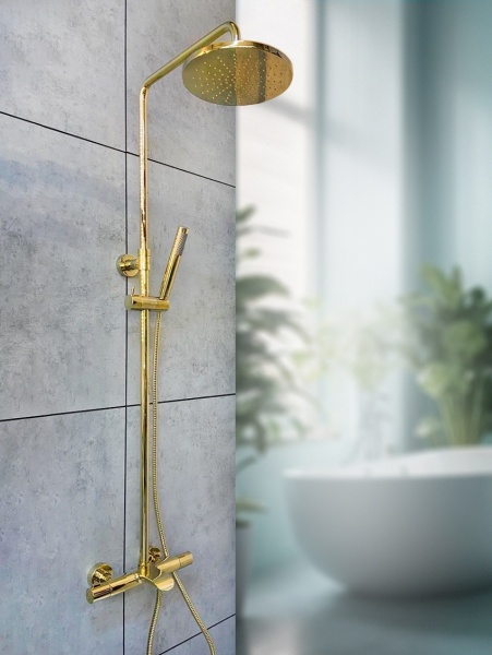 Душевая система с термостатом AltroBagno Costanza 030419 Or Душевая система с термостатом AltroBagno Costanza 030419 Or