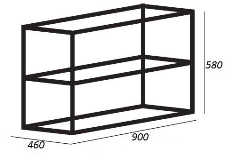 Металлический одноярусный сварной каркас под раковину CEZARES CADRO-90/46/30-1C-SO-MET-ST