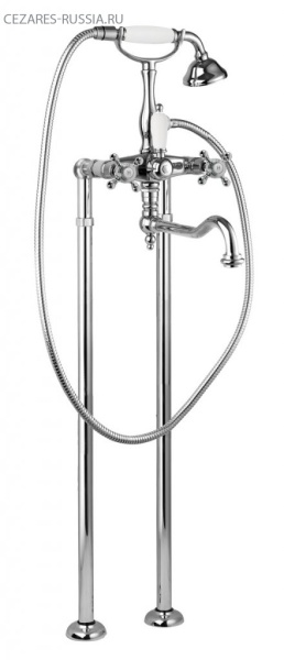 Напольный смеситель для ванны с ручным душем и поворотным изливом Cezares GOLF-VDP2-02-Bi Напольный смеситель для ванны с ручным душем и поворотным изливом Cezares GOLF-VDP2-02-Bi