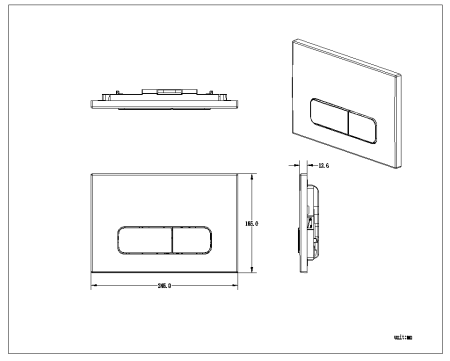 Кнопка смыва AltroBagno PFP 002FQ
