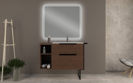 Колонна подвесная с одной распашной дверцей и выдвижным ящиком, 35x32x150 Cezares 55183