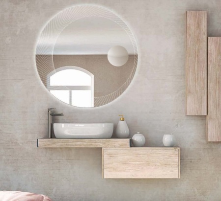 Зеркало с увеличительным зеркалом и со встроенной LED подсветкой Cezares 45011