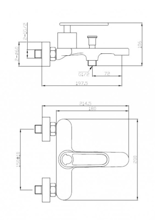 Смеситель для ванны и душа CEZARES MOMENTO-VD-01