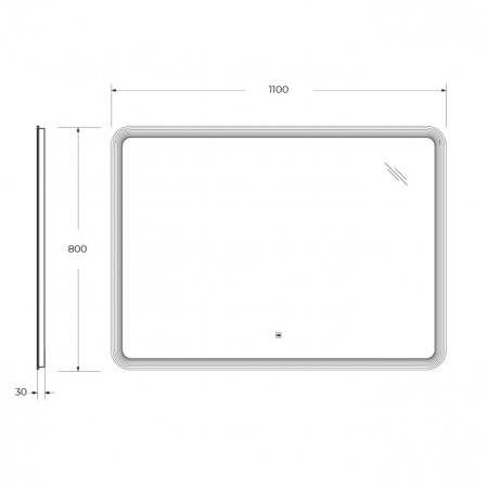 Зеркало Cezares CZR-SPC-DUET-1400-800-LED-TCH