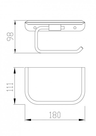 Держатель туалетной бумаги CEZARES LINER-PHM-GM