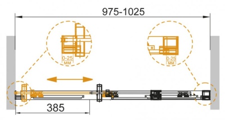 Душевая дверь в нишу CEZARES DUET-SOFT-BF-1 DUET SOFT-BF-1-120-C-Cr
