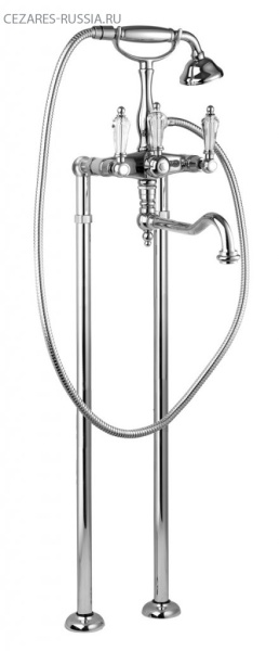 Напольный смеситель для ванны с поворотным изливом и ручным душем Cezares DIAMOND-VDP2-03/24-Sw Напольный смеситель для ванны с поворотным изливом и ручным душем Cezares DIAMOND-VDP2-03/24-Sw