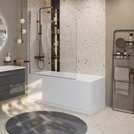 Душевая шторка на ванну CEZARES ECO-O-V-21-120/140-P-Cr-R