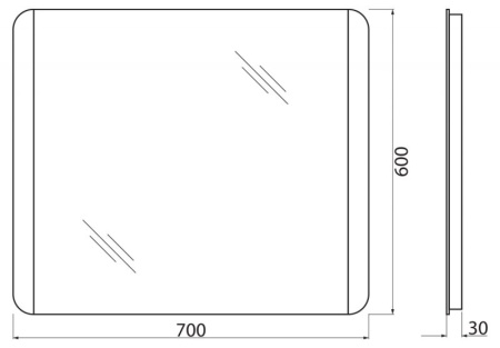 Зеркало BelBagno SPC-CEZ-700-600-LED-TCH