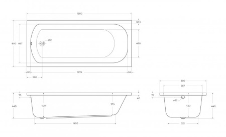 Передняя панель для акриловой ванны CEZARES ECO-130-SCR-W37 Передняя панель для акриловой ванны CEZARES ECO-130-SCR-W37