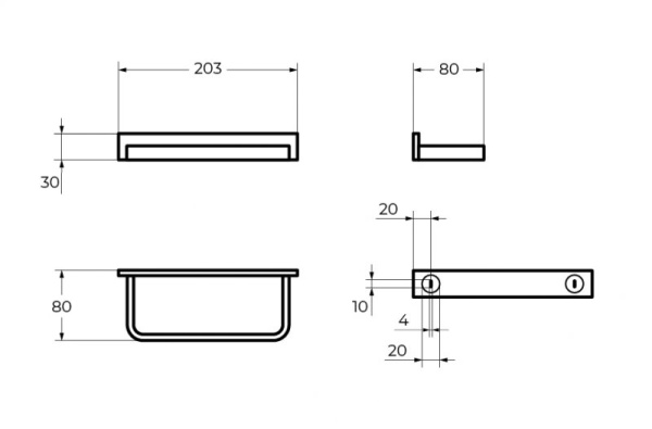 Полотенцедержатель CEZARES MAXIMA CZR-F-8915A