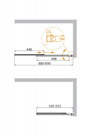 Душевая шторка на ванну CEZARES SLIDER-VF-11-90/150-P-Cr