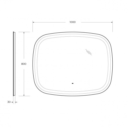 Зеркало Cezares CZR-SPC-MOLVENO-1200-800-MOV