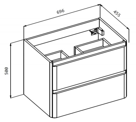 Раковина из литьевого мрамора BelBagno BB700/455-LV-MR-ALR