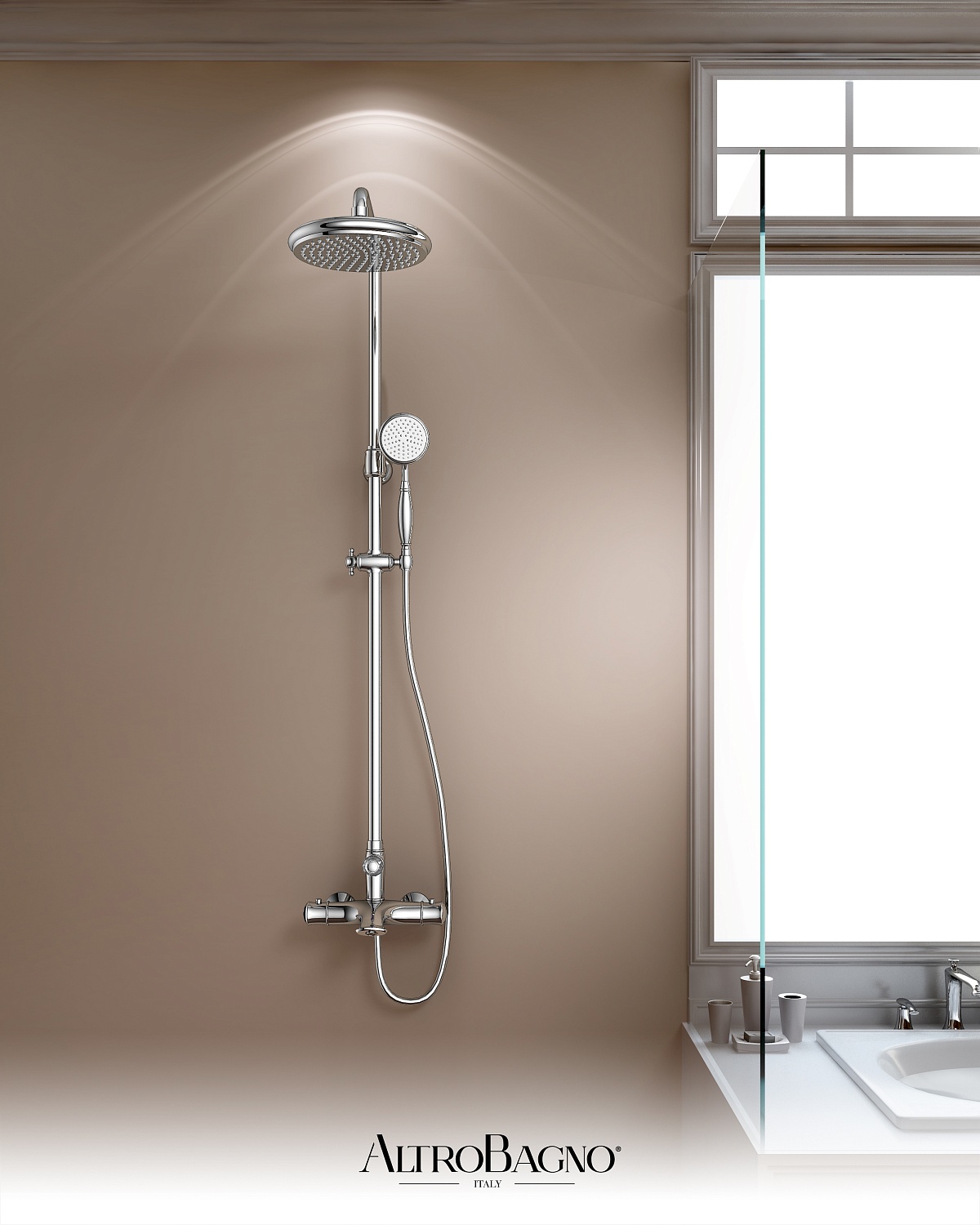 Душевая система с термостатом AltroBagno Beatrice 030406 Cr