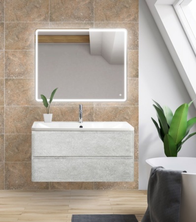 Раковина из искусственного камня BelBagno BB800/455-LV-ART-ALR-NERO, чёрная матовая