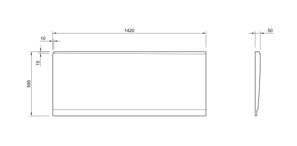 Боковая панель для акриловой ванны CEZARES PLANE_DUO-145-SP-R-W37 Боковая панель для акриловой ванны CEZARES PLANE_DUO-145-SP-R-W37