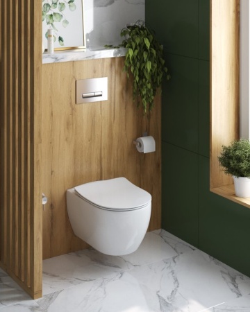 Чаша подвесного унитаза безободкового CEZARES COMFORT CZR-191-TH/BS Чаша подвесного унитаза безободкового CEZARES COMFORT CZR-191-TH/BS