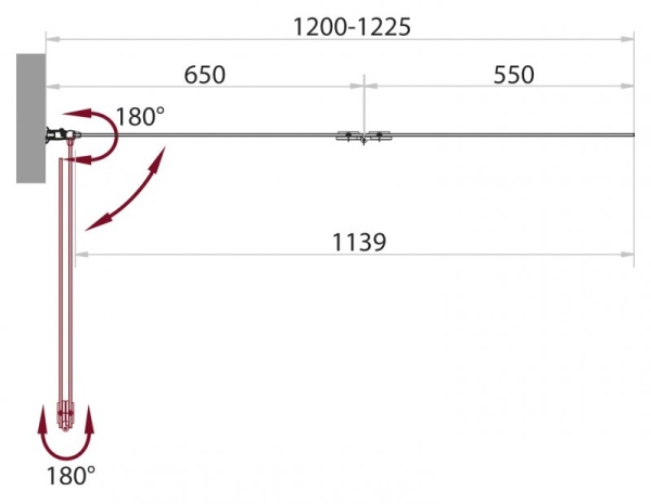 Душевая шторка на ванну BELBAGNO SELA-V-21 SELA-V-21-120/140-Ch-Cr-R