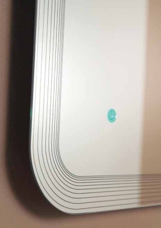 Зеркало со встроенной LED подсветкой и сенсорным выключателем Touch system, реверсивное Cezares 4499