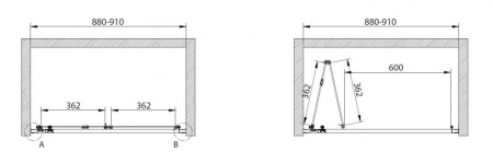 Душевая дверь CEZARES ECO-O-BS-80-C-Cr