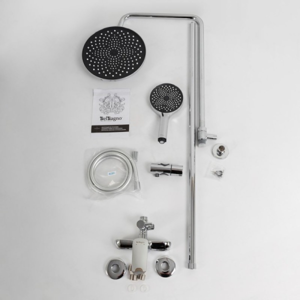 Душевая стойка со смесителем BelBagno MARINO-DOCM-CRM Душевая стойка со смесителем BelBagno MARINO-DOCM-CRM