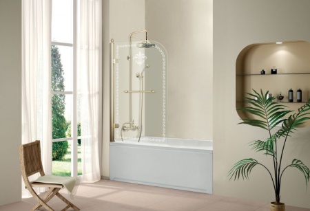 Душевая шторка на ванну CEZARES RETRO-V-1-80 RETRO-V-1-80/145-PP-G-R