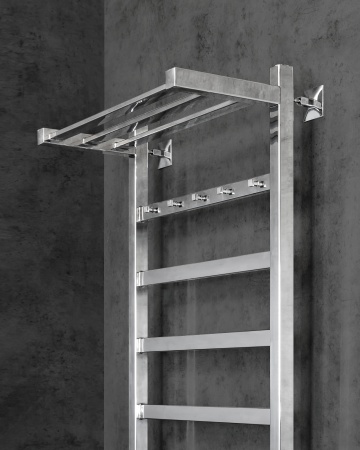 Полотенцесушитель водяной Chromix Granada 50x80 П5 Cr с крючками и верхней полкой