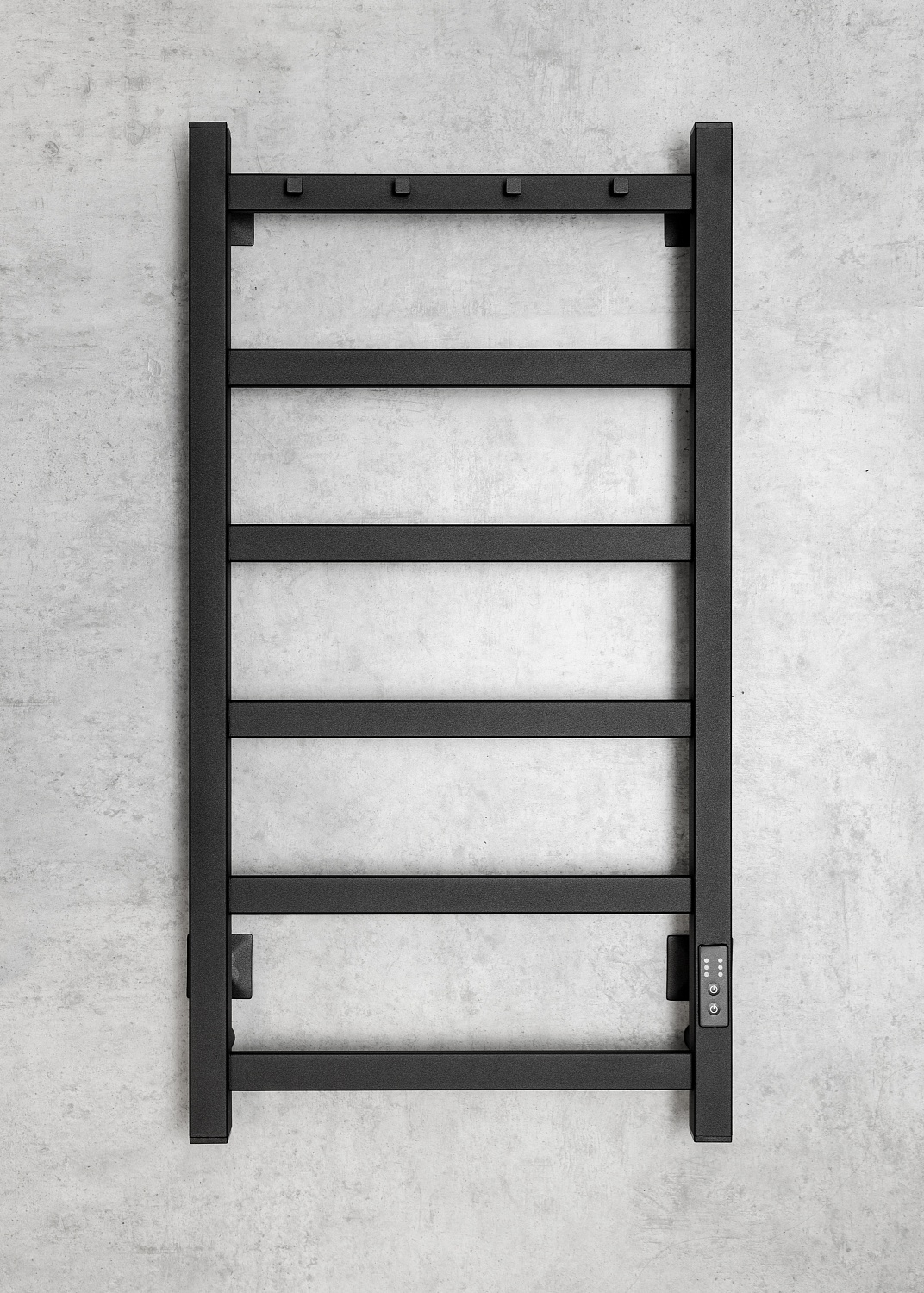 Полотенцесушитель электрический Chromix Porto 40x80 П6 MB с сухим теном с крючками универсальное под