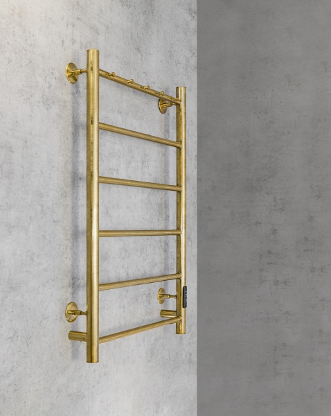 Полотенцесушитель электрический с сухим теном Chromix Bonn 50x80 П6 Br с крючками Полотенцесушитель электрический с сухим теном Chromix Bonn 50x80 П6 Br с крючками