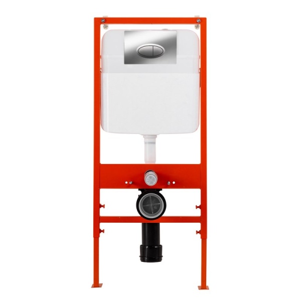 Унитаз подвесной с сиденьем CEZARES DUET + Система инсталляции для унитазов с кнопкой смыва BB051CR  Унитаз подвесной с сиденьем CEZARES DUET + Система инсталляции для унитазов с кнопкой смыва BB051CR