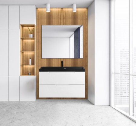 База под раковину подвесная BelBagno VITTORIA-1000-2C-SO-TB-P Toros Bianco