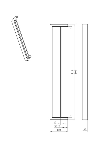 Полотенцедержатель двойной AltroBagno Aperto 081403 NeOp Полотенцедержатель двойной AltroBagno Aperto 081403 NeOp