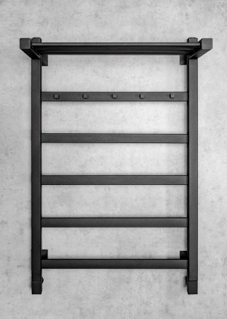 Полотенцесушитель водяной Chromix Granada 50x80 П5 MB с крючками и верхней полкой