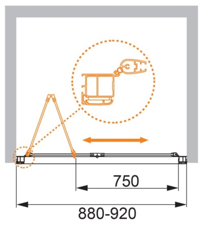 Душевая дверь CEZARES ANIMA-W-BS-90-C-Cr Душевая дверь CEZARES ANIMA-W-BS-90-C-Cr